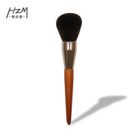 HZM NEW Custom Single high quality Facial Large Solid Wood Powder makeup brush Private Label unicorn nyx pro nature powder brush